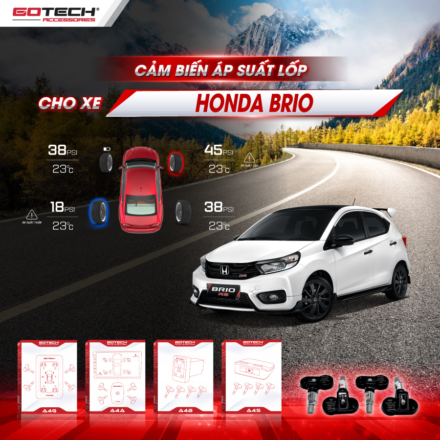 Cảm biến áp suất lốp cho xe Honda Brio
