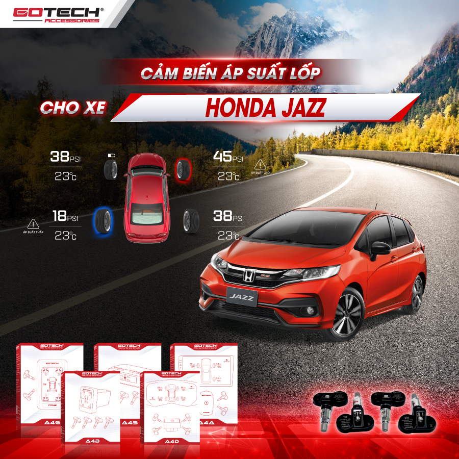 Cảm biến áp suất lốp cho xe Honda Jazz