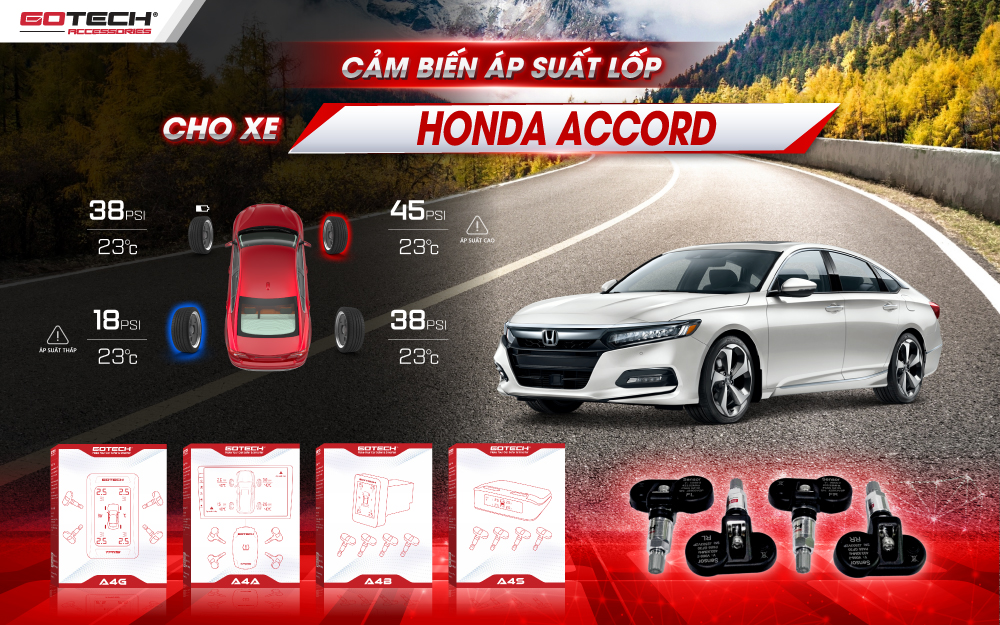 Cảm biến áp suất lốp cho xe Honda Accord - GOTECH