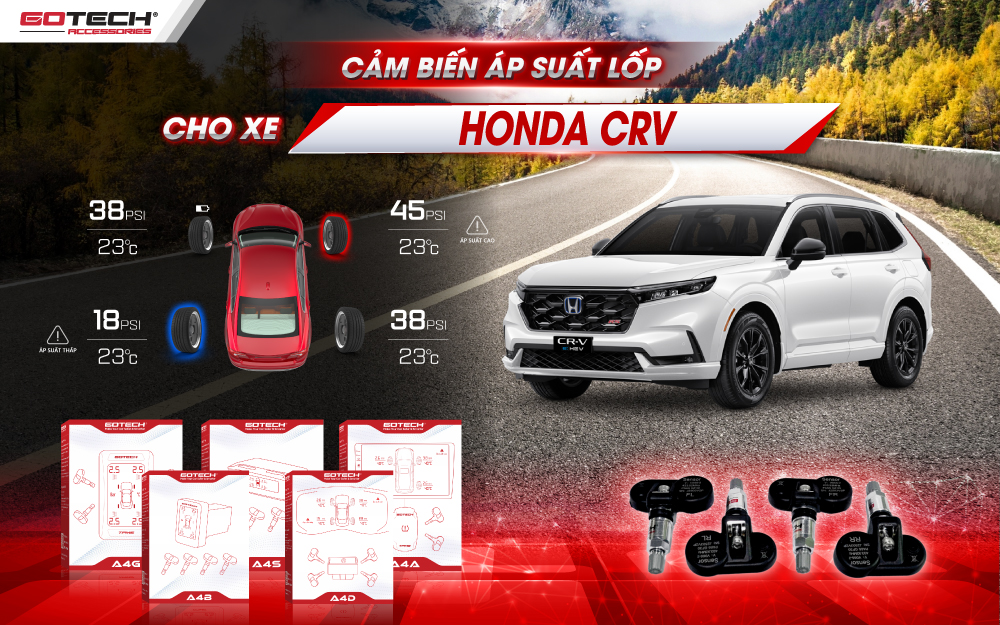 Hệ thống cảm biến áp suất lốp cho xe Honda CRV