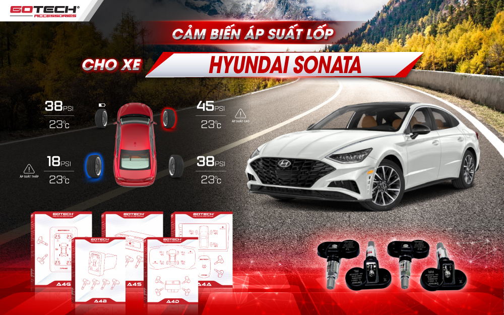 Lý do nên trang bị cảm biến áp suất lốp xe Hyundai Sonata