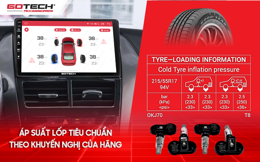 Thông số áp suất lốp xe Hyundai Stargazer chuẩn 