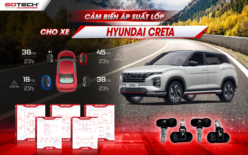 Vì sao nên lắp cảm biến áp suất lốp cho xe Hyundai Creta