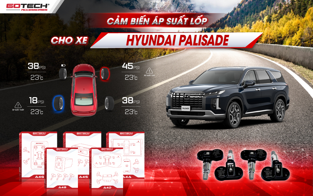 Lý do cần lắp cảm biến áp suất lốp cho xe Hyundai Palisade