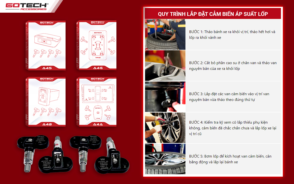 Quy trình lắp cảm biến áp suất lốp cho xe Mazda CX3 tại Gotech