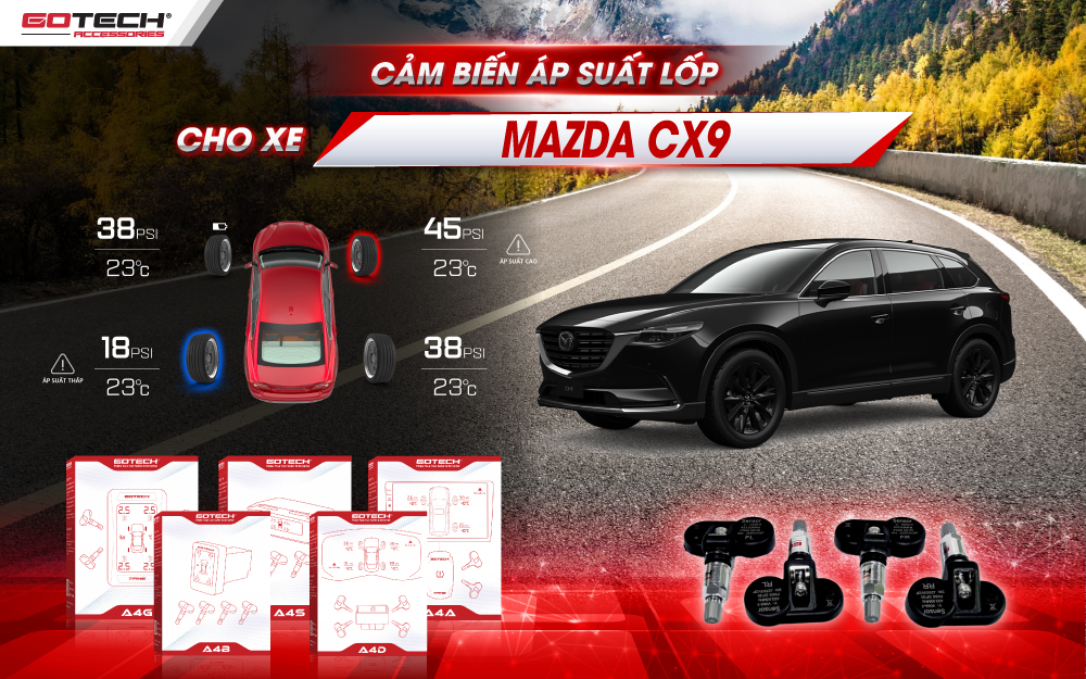 Lý do nên lắp cảm biến áp suất lốp cho xe Mazda CX-9