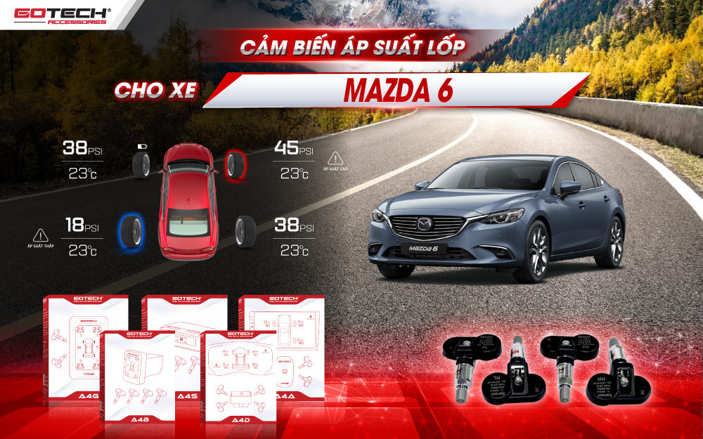 Lý do nên lắp cảm biến áp suất lốp cho xe Mazda 6