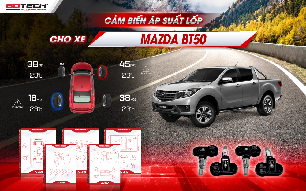 Lý do nên lắp cảm biến áp suất lốp cho xe Mazda BT-50