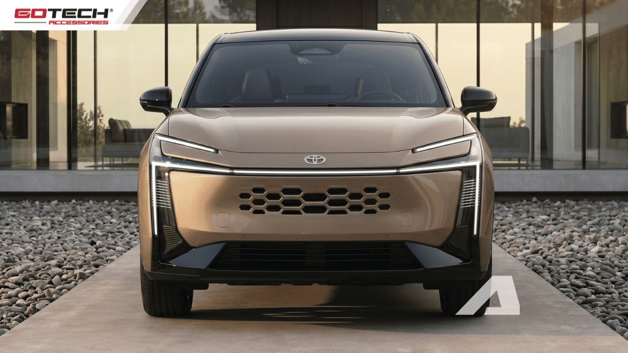 Hình dựng đồ họa phần đầu xe Toyota Corolla Cross 2028 với đèn LED dạng búa