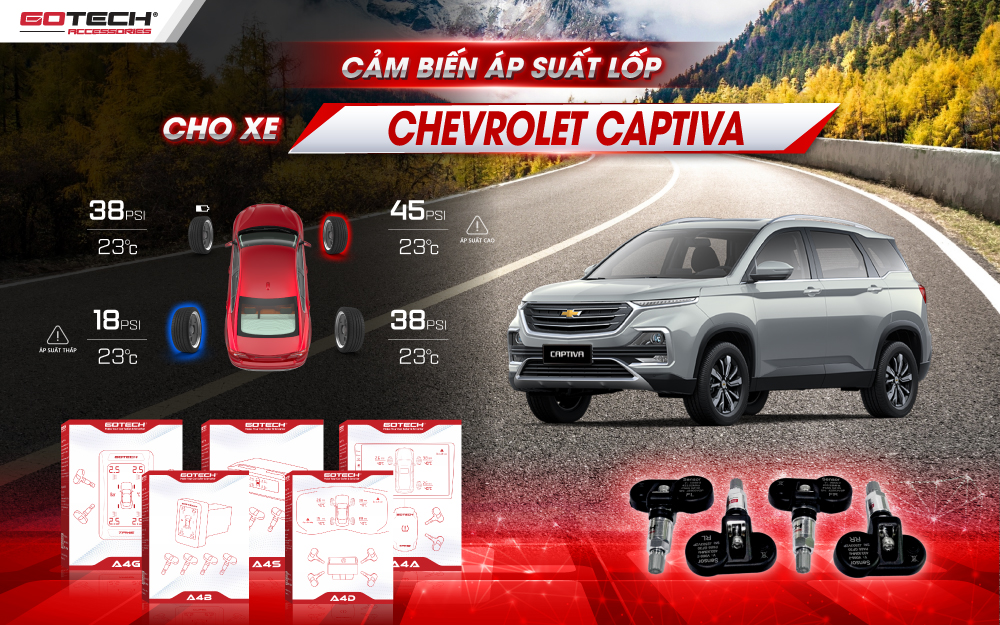 Những công nghệ nổi bật trên cảm biến áp suất lốp Chevrolet Captiva
