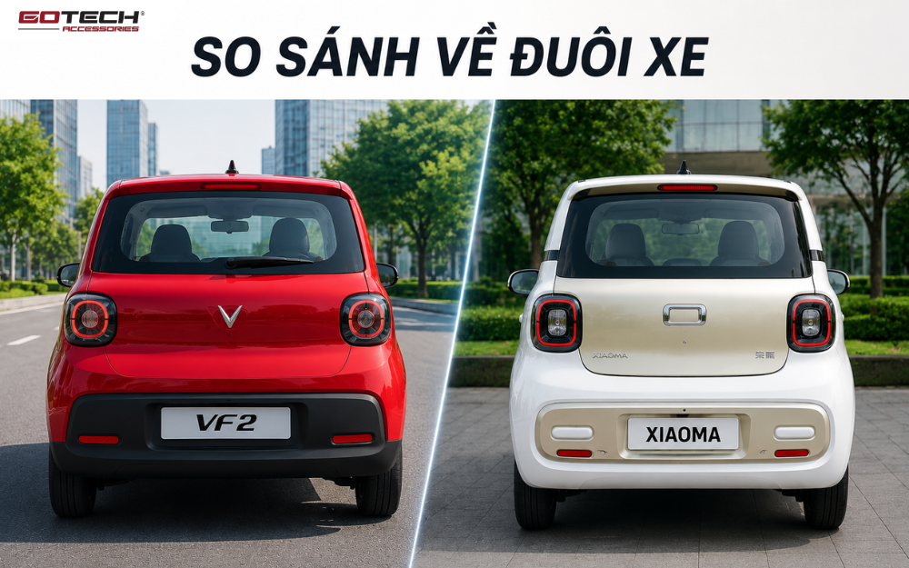 So sánh đuôi xe VinFast VF2 và Bestune Xiaoma