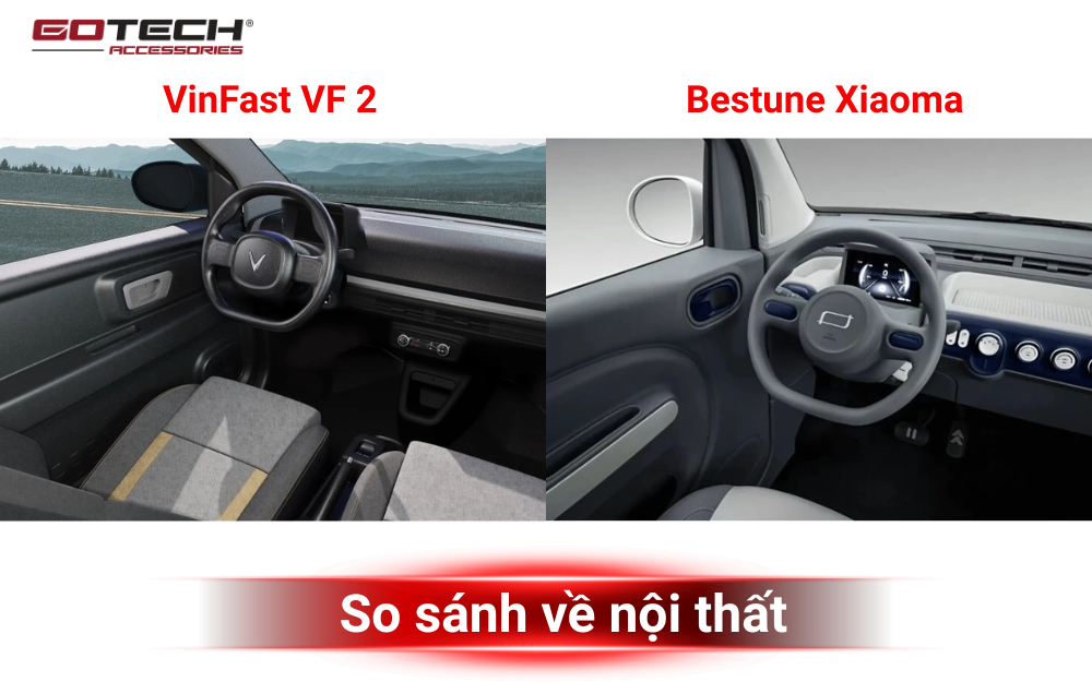 So sánh khoang nội thất VinFast VF2 và Bestune Xiaoma