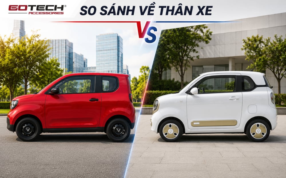 So sánh thân xe VinFast VF2 và Bestune Xiaoma